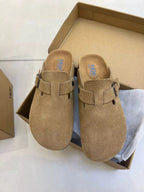 Women’s Round Toe Buckle Slip - On Flats - Crowned Energy CO.
