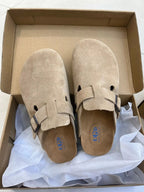 Women’s Round Toe Buckle Slip - On Flats - Crowned Energy CO.