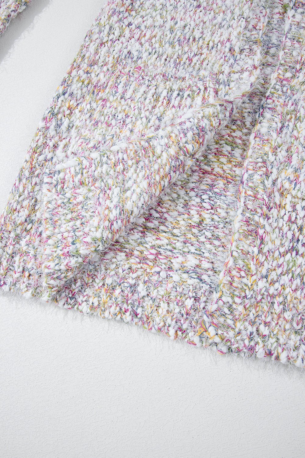 Yellow Multicolor Confetti Open Front Knit Cardigan - Crowned Energy CO.