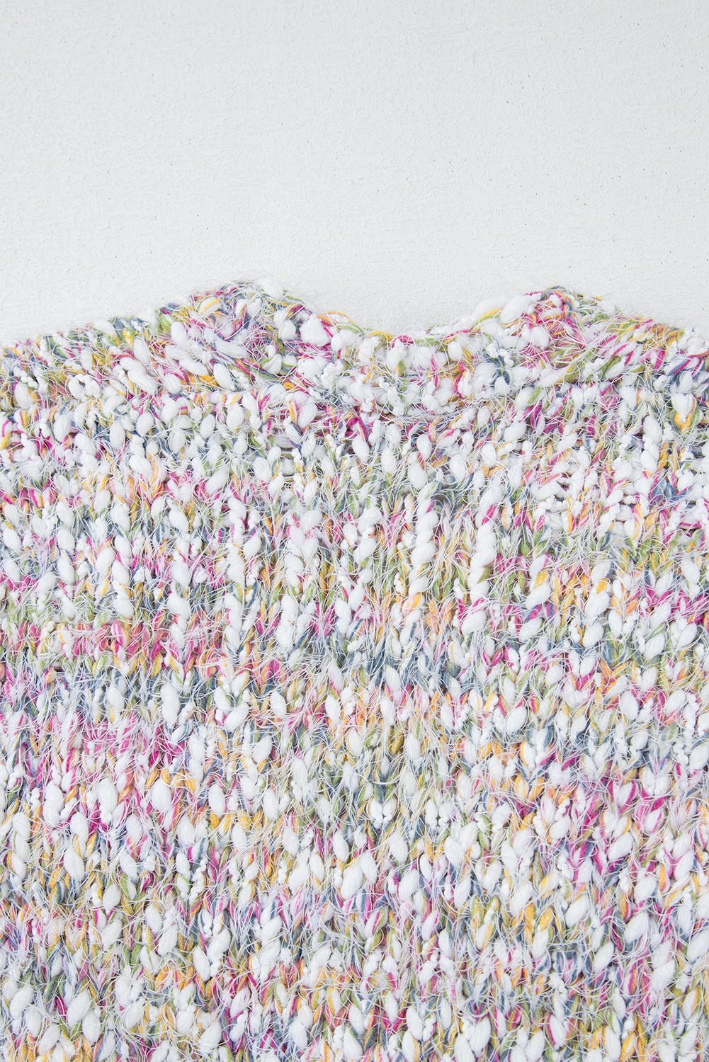 Yellow Multicolor Confetti Open Front Knit Cardigan - Crowned Energy CO.