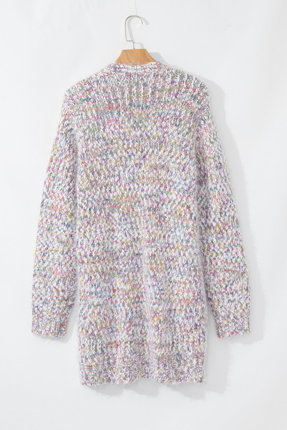 Yellow Multicolor Confetti Open Front Knit Cardigan - Crowned Energy CO.