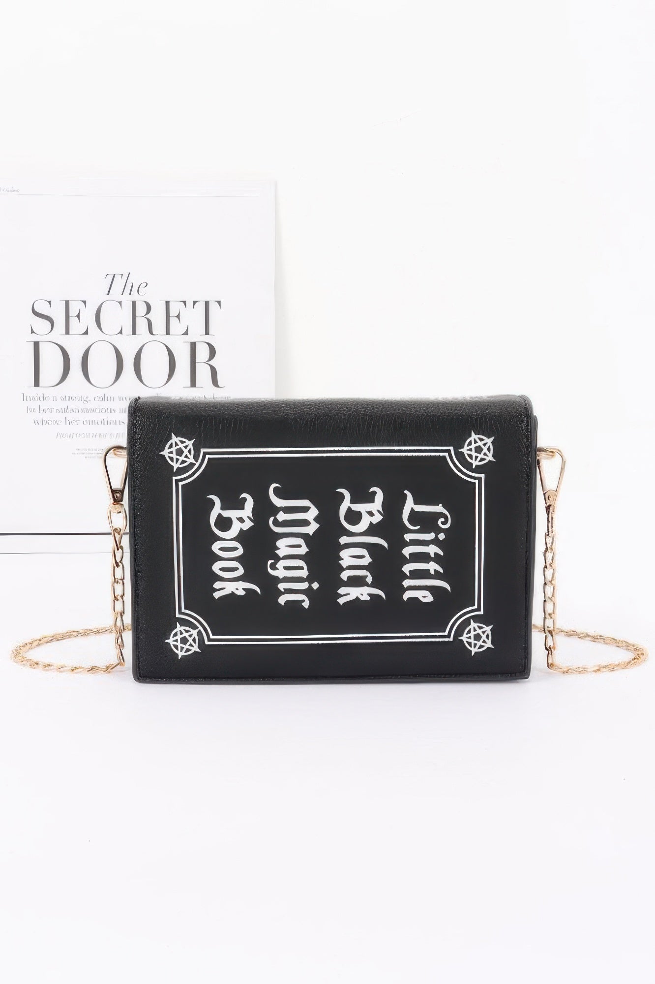 Crowned Energy CO. Black HD ACCESSORIES Clutch Your Magic Book Clutch