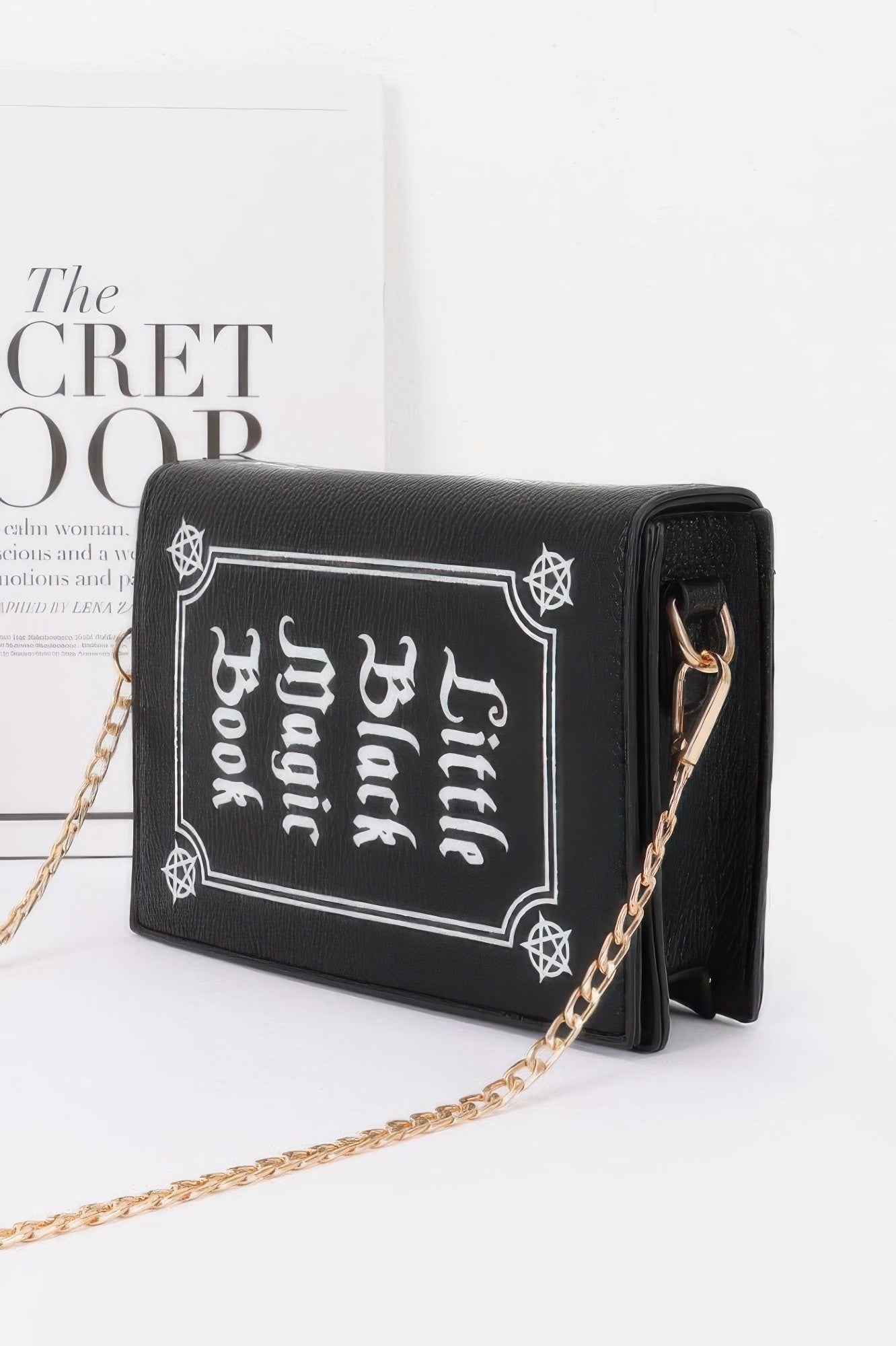 Crowned Energy CO. Black HD ACCESSORIES Clutch Your Magic Book Clutch