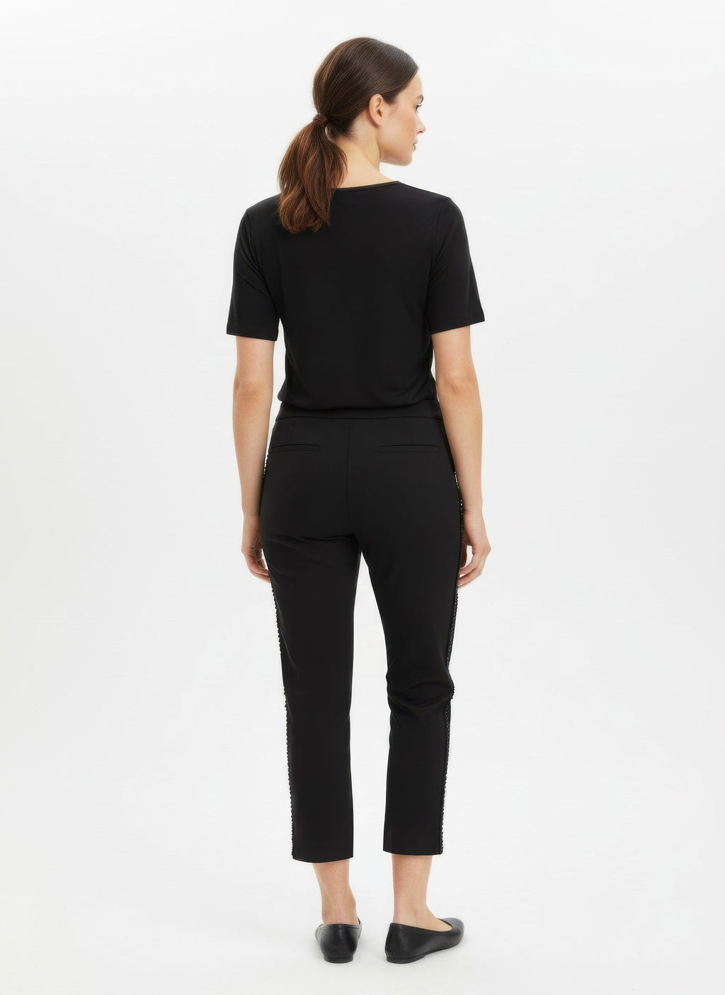Zac & Rachel Solid Ankle Pants - Crowned Energy CO.