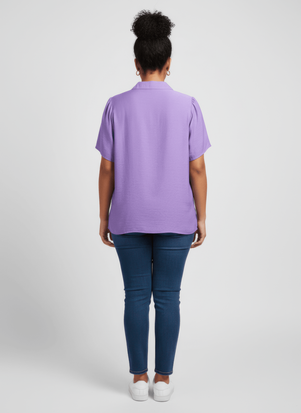 Zip - front Collared Utility Knit Top - Crowned Energy CO.