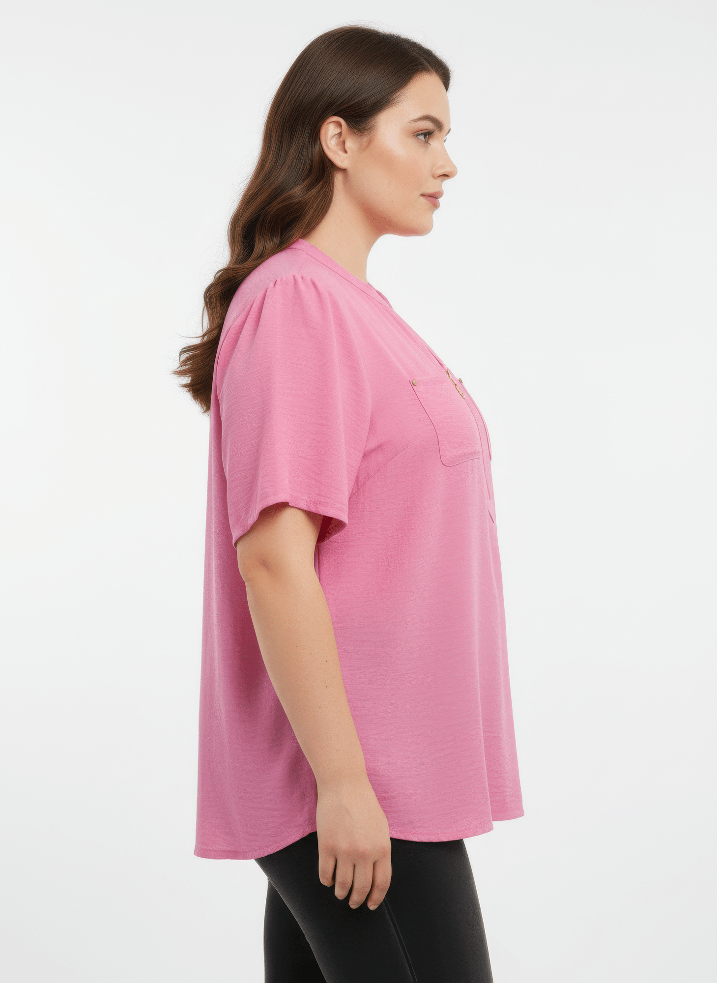 Zip - front Utility Pocket Knit Top - Crowned Energy CO.