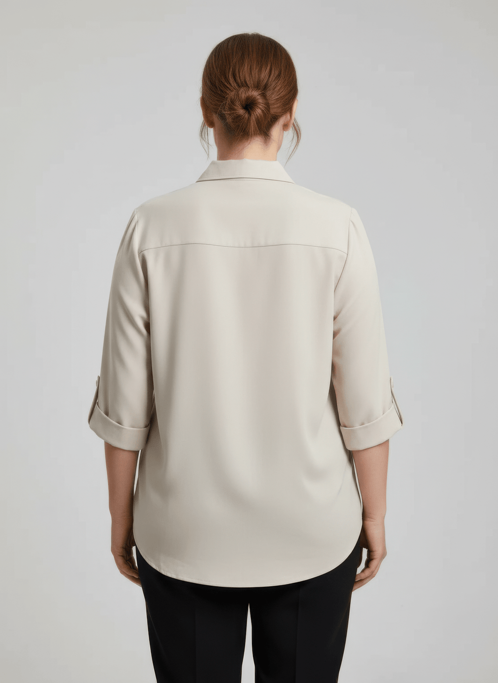 Zip Front Utility Pocket Tunic Blouse - Crowned Energy CO.