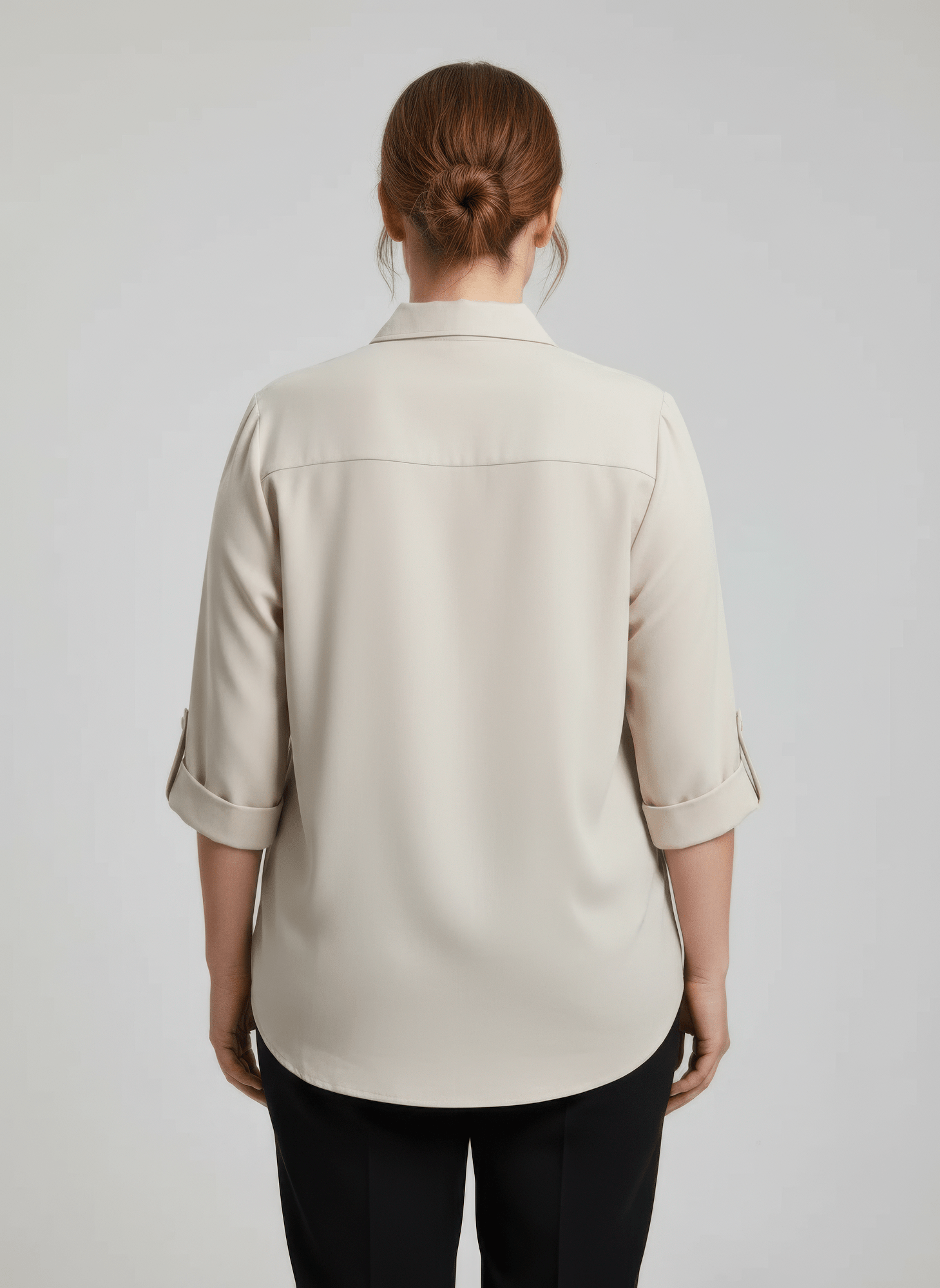 Zip Front Utility Pocket Tunic Blouse - Crowned Energy CO.